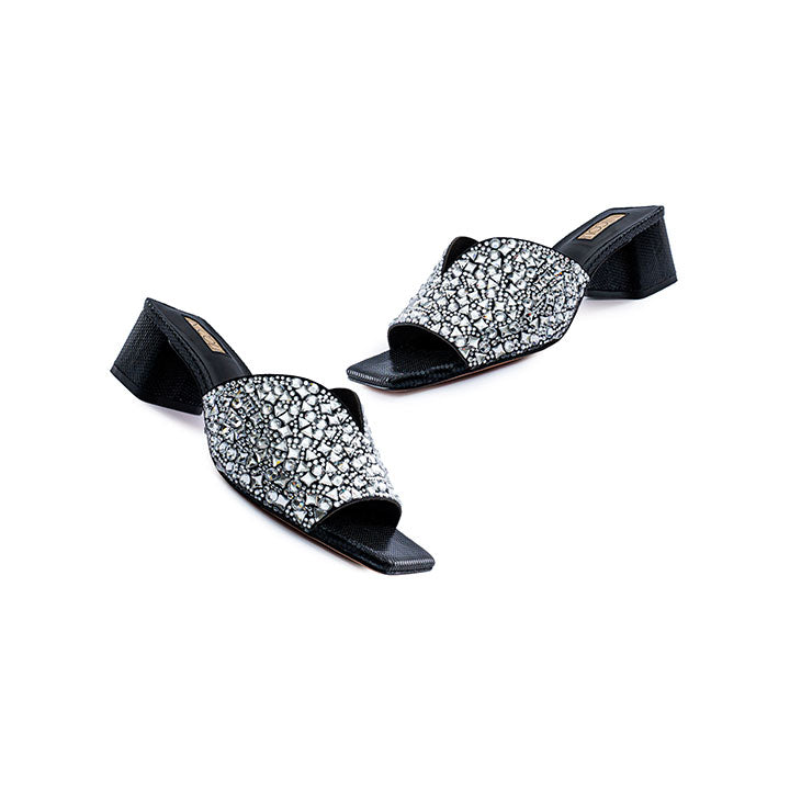 Faenza Luxury Embellished Box Heels