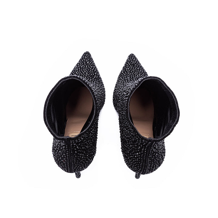 Shryne-Black Luxury Embellished Boots 