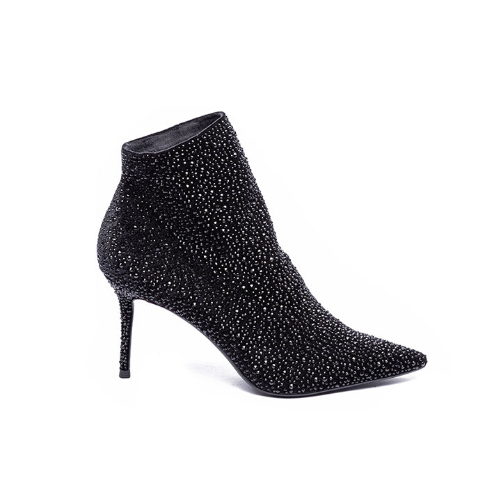 Shryne-Black Luxury Embellished Boots 