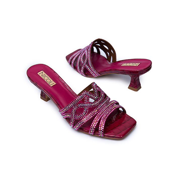 Aaron Luxury Embellished Kitten Heel 