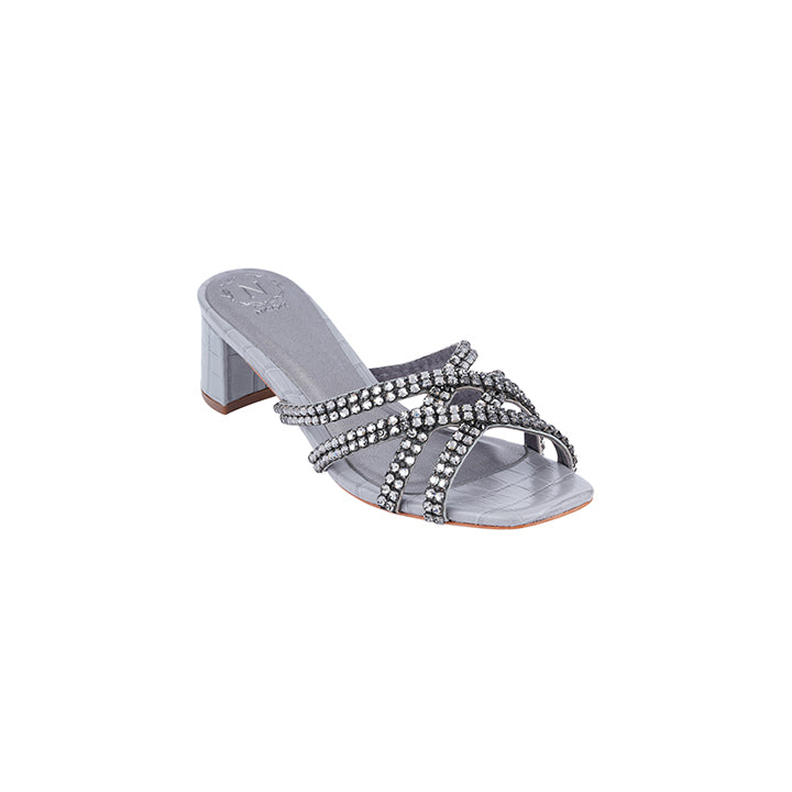 Augie Luxury Embellished Box Heel 