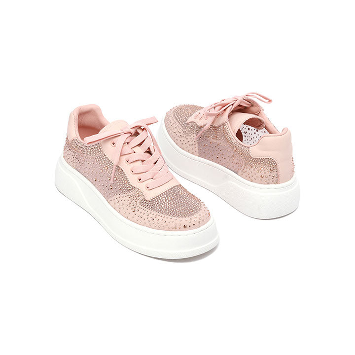 Bialik-Peach Luxury Embellished Sneakers 