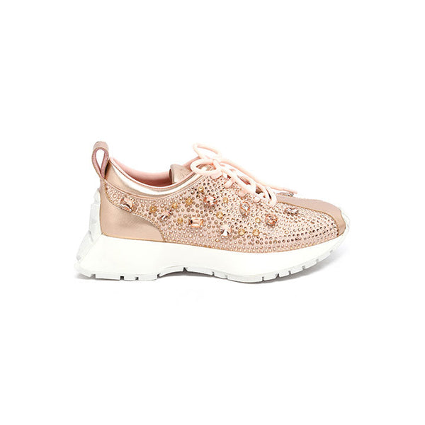 Eileen-Peach Luxury Embellished Sneakers 