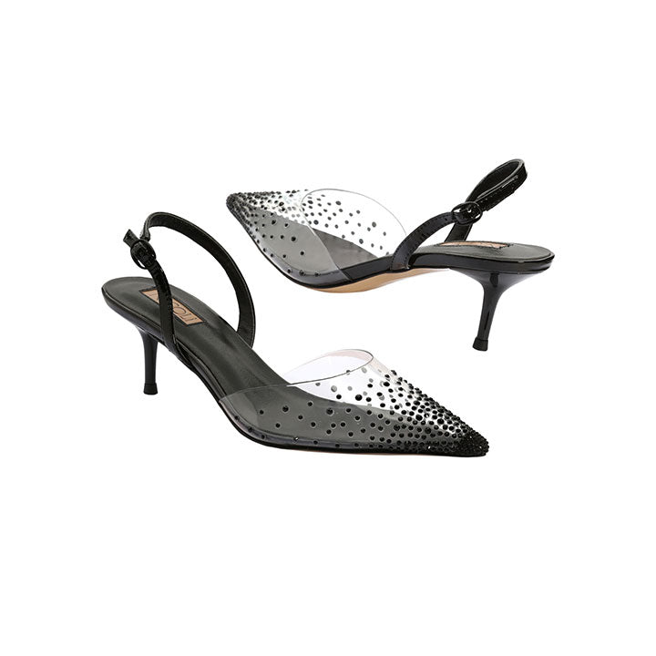 Flavie Luxury Embellished Kitten Heel 