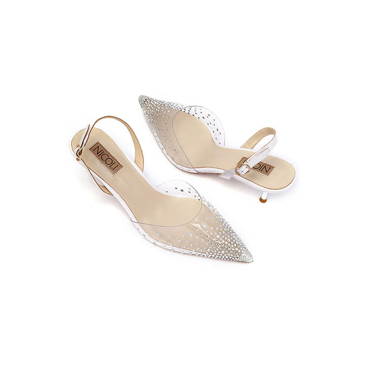 Flavie Luxury Embellished Kitten Heel 