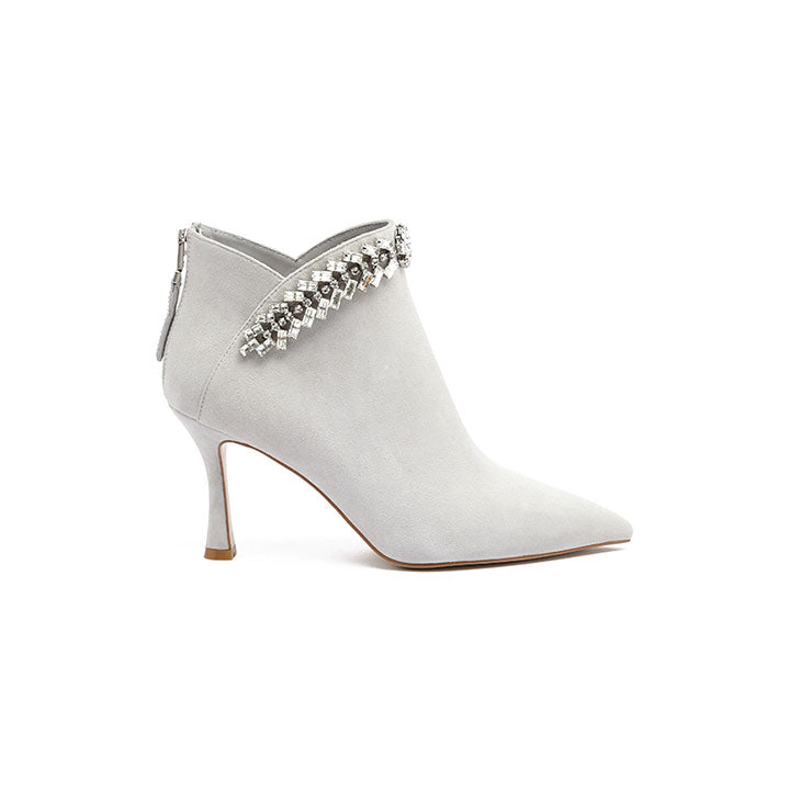 Hawise-Silver Luxury Embellished Boots