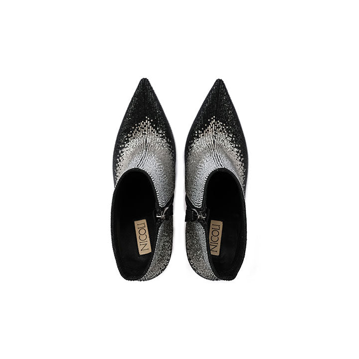 Ornella-Black  Luxury Embellished Boots